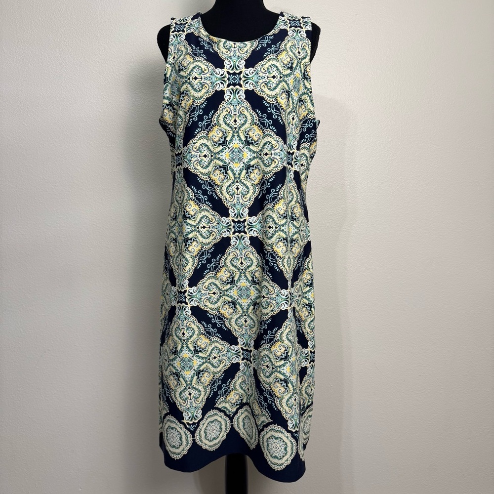 CHARTER CLUB Women’s Summer Escape Paisley Crewneck Sleeveless Dress Size XL NEW